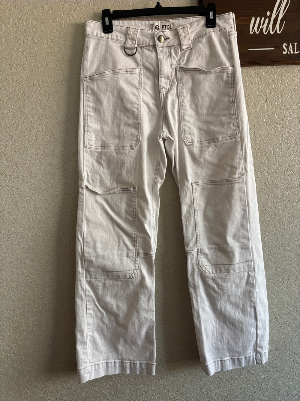 TCL Women's White Utility Cargo Pants